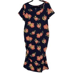 Isabel Maternity by Ingrid & Isabel Floral Print T-Shirt Maternity Dress Size XL